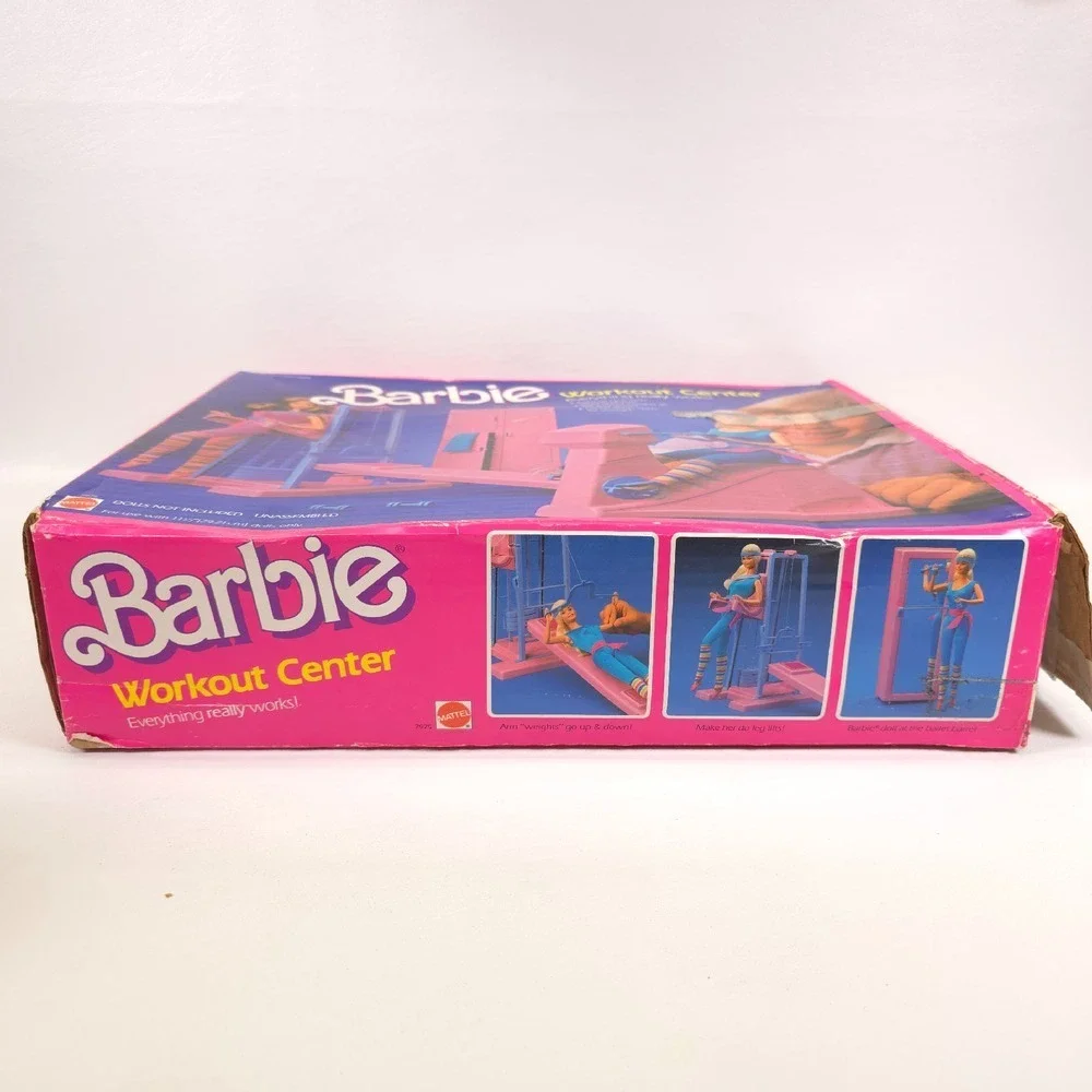 VTG Mattel 1984 Barbie Workout Center Retail BOX ONLY Display‎ Collection Flawed